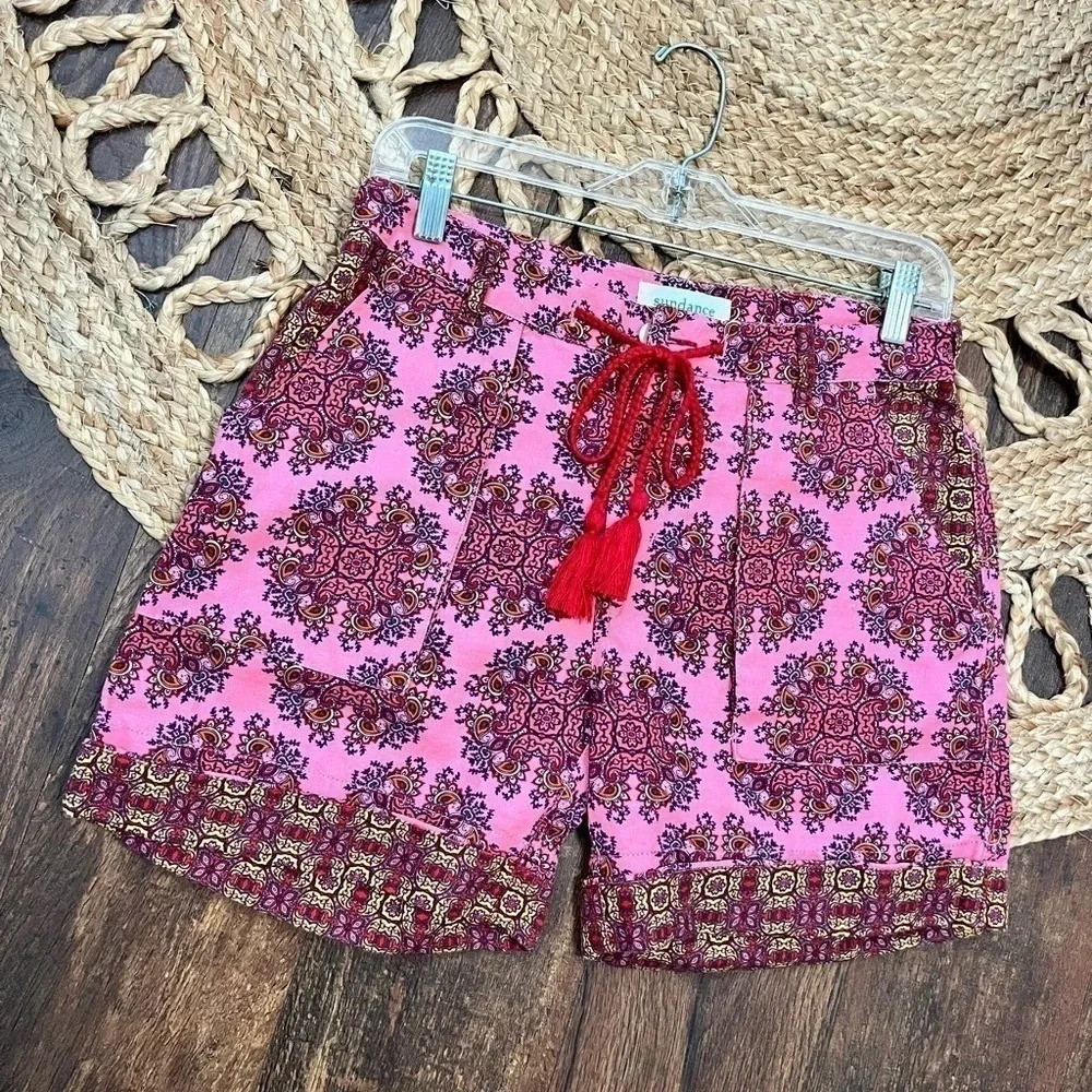 Sundance cotton and linen drawstring women’s shorts size xs